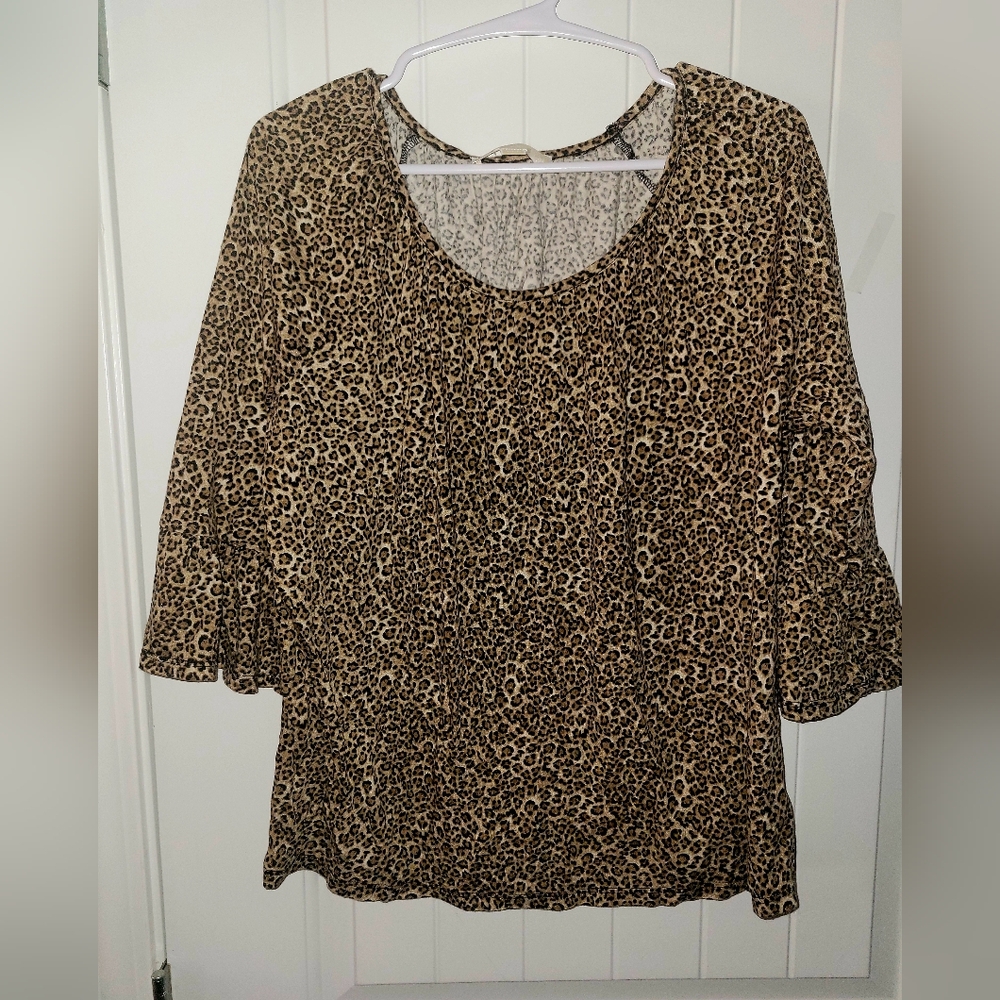 Michael Kors Leopard Print Women's Top L